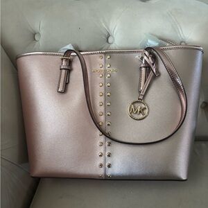 Michael Kors Rose Gold Tote Bag